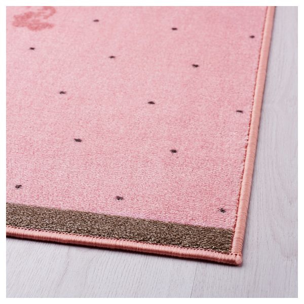 Ковер, короткий ворс РАРИНГ, розовый (133x160 см) - фото 3