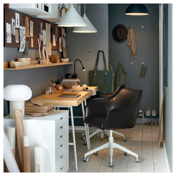 Конференц-стул, Grann черный-белый IKEA LÅNGFHATTEFJÄLL ХАТТЕФЬЕЛЛЬ ЛОНГФЬЕЛЛЬ, TOSSBERG ТОССБЕРГ 195.096.92 - фото 4