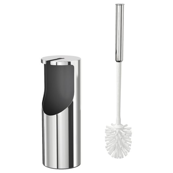 Щетка для туалета/держатель, хромированный IKEA KALKGRUND КАЛЬКГРУНД 503.690.24 - схема-чертеж с размерами