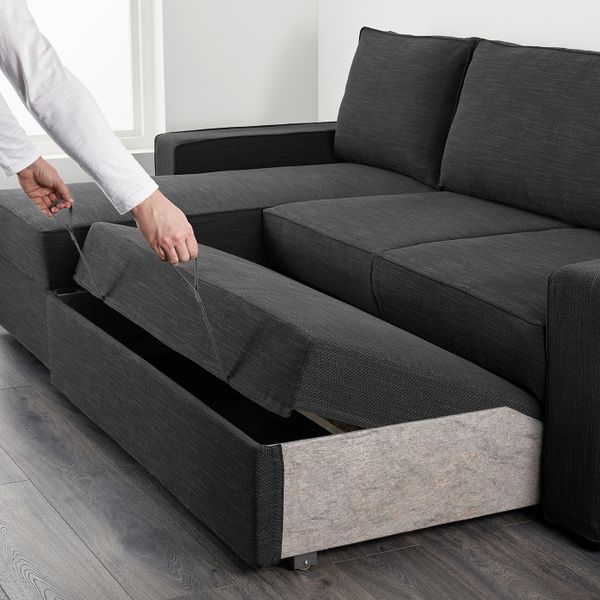 Диван-кровать с козеткой, Хили темно-серый IKEA VILASUND ВИЛАСУНД 604.853.77 - фото 5
