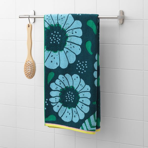 Банное полотенце, синий, разноцветный 70x140 см IKEA САНДВИЛАН 404.304.80 - фото 8