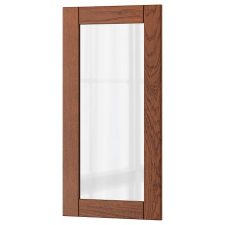 Стеклянная дверь ФИЛИПСТАД, коричневый