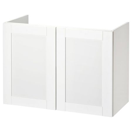 Шкаф под раковину с 2 дверцами, Йельсен белый 80x40x60 см IKEA FISKÅN ФИСКОН 104.993.67