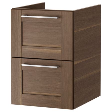 Шкаф для раковины с 2 ящиками ГОДМОРГОН, под грецкий орех