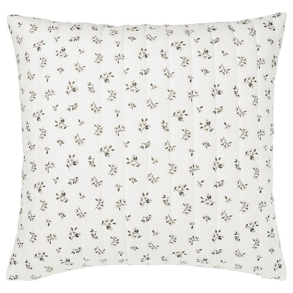 Чехол на подушку, белый, серый 65x65 см IKEA SANDLUPIN САНДЛУПИН 104.511.67 - фото 1