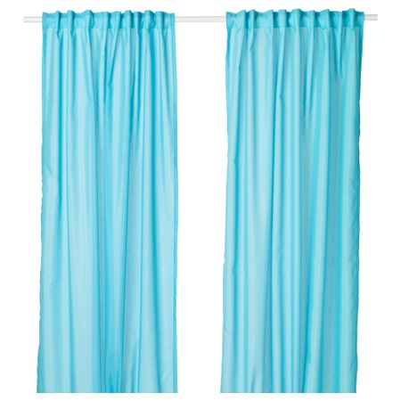 Гардины, 1 пара ВИВАН, бирюзовый (145x300 см)