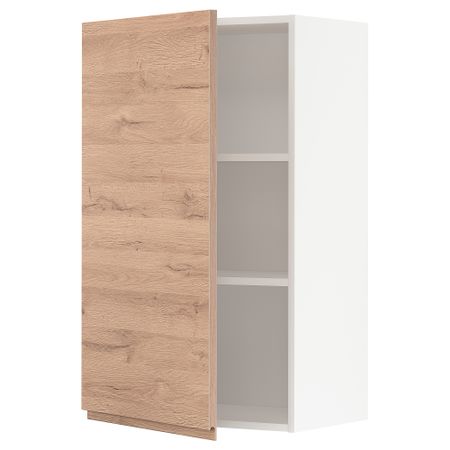 Навесной шкаф с полками, 60x100 см, белый, Voxtorp под дуб IKEA METOD МЕТОД 294.680.83