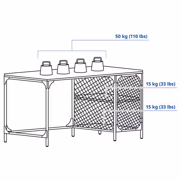 FJÄLLBO Письменный стол - чёрный 140x70 см - фото 4
