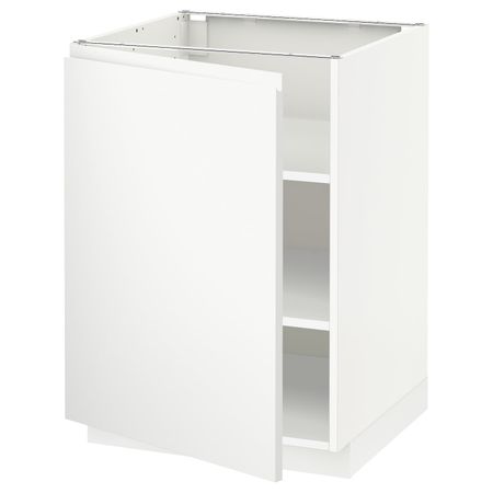 Напольный шкаф с полками, белый/Воксторп матовый белый 60x60 см IKEA METOD МЕТОД 392.254.33