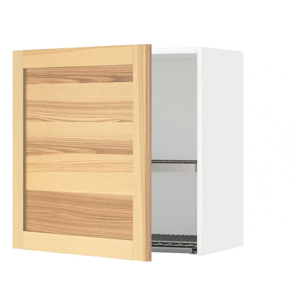 Навесной шкаф с сушилкой, белый/Торхэмн ясень 60x60 см IKEA METOD МЕТОД 294.460.91 - фото 1