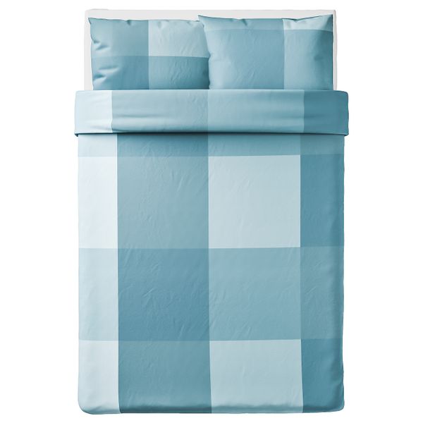 Пододеяльник и 2 наволочки, голубой 200x200/50x70 см IKEA BRUNKRISSLA БРУНКРИСЛА 904.820.75 - схема-чертеж с размерами