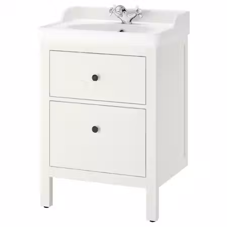 HEMNES / RUTSJÖN РУТШЁН Шкаф с ящиками/раковина/смеситель