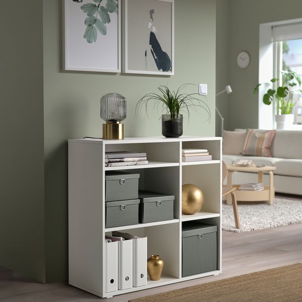 Коробка с крышкой, 25x35x15 см, серо-зеленый IKEA FÖRNIMMA ФЁРНИММА 005.387.55 - схема-чертеж с размерами