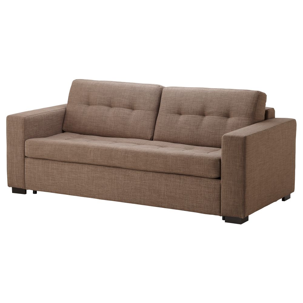 Диван-кровать 3-местный КЛАГСТОРП, Бальг светло-коричневый - фото 1