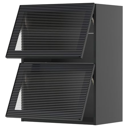 METOD Навесн горизонт шкаф/2стеклян двери