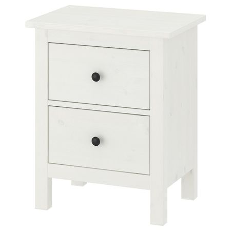 Комод с 2 ящиками, белая морилка 54x66 см IKEA HEMNES ХЕМНЭС 103.684.32