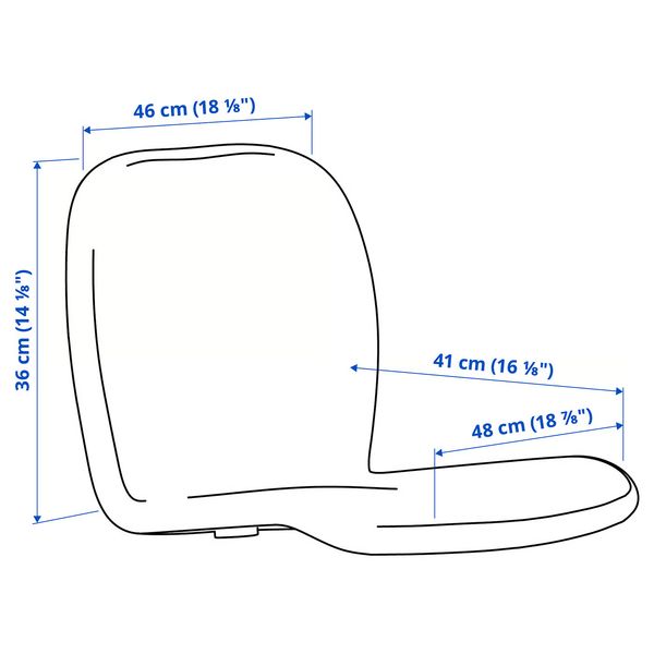 IKEA, дополнительный ракурс - схема-чертеж с размерами