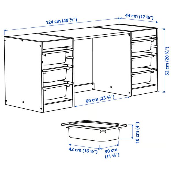 IKEA, дополнительный ракурс - схема-чертеж с размерами