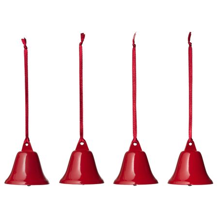 Украшение подвесное, форма колокола, красный IKEA ВИНТЕРФЕСТ 404.387.68
