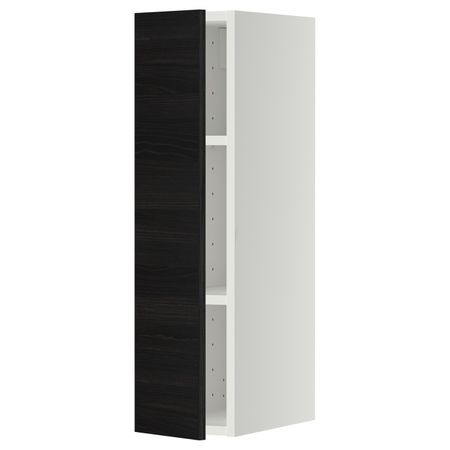 Шкаф навесной с полкой, белый, Тингсрид черный 20x80 см IKEA МЕТОД 592.245.12