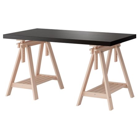 Стол ТОРНЛИДЕН / ФИНВАРД, черно-коричневый, бук (150x75 см)
