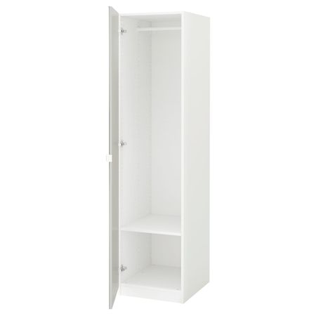 Гардероб, белый/Викедаль зеркальное стекло 50x60x201 см IKEA PAX ПАКС 791.275.05