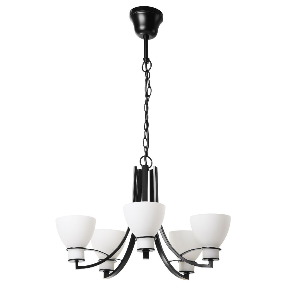 Подвесной светильник с 5 плафонами ДОРРИС - схема-чертеж с размерами