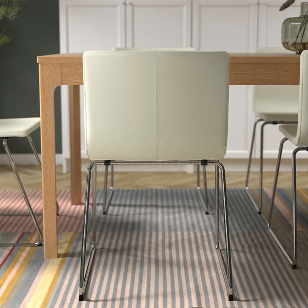 Стул, хромированный Mjuk белый IKEA BERNHARD БЕРНГАРД 201.530.68 - фото 7