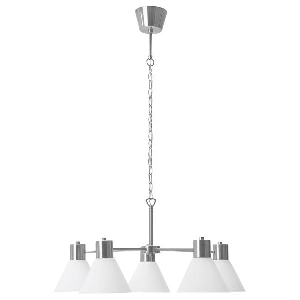 Канделябр 5-рожковый, никелированный/стекло IKEA FLUGBO ФЛУГБУ 805.139.87 - схема-чертеж с размерами