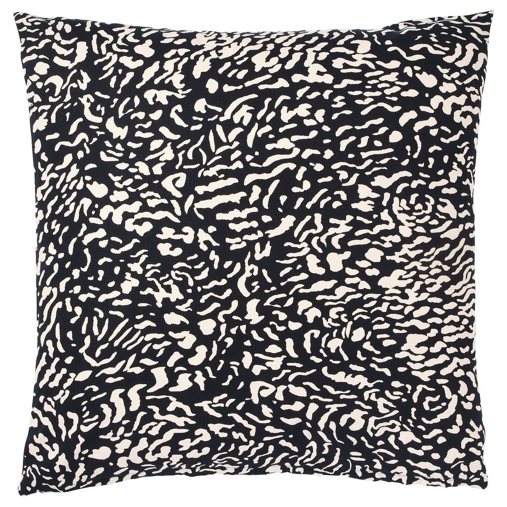 Чехол на подушку, черный/неокрашенный 50x50 см IKEA ГРИМХИЛД 804.650.62 - фото 1