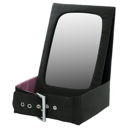 Настольное зеркало БЕТРАКТА, черный, розовый (28x21 см)