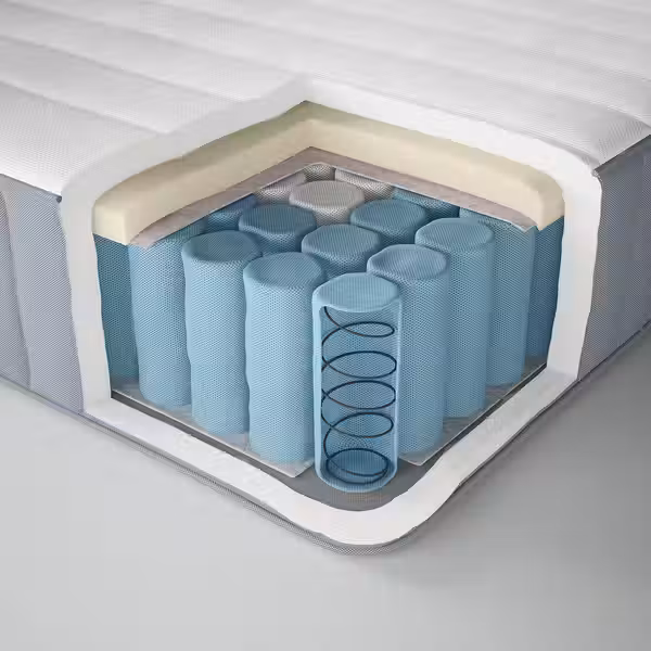 MALM Каркас кровати с матрасом - фото 9