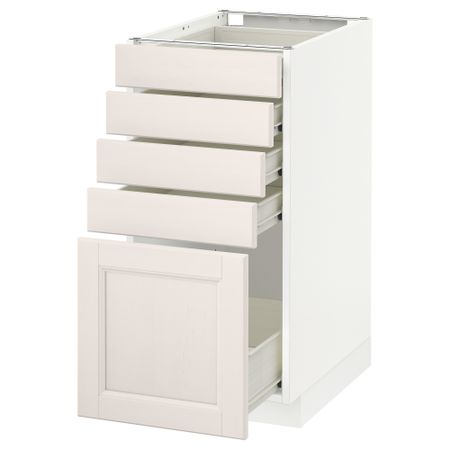 Напольный шкаф с 5 ящиками МЕТОД / ФОРВАРА, белый, Лаксарби белый