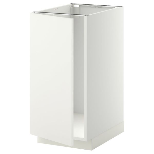 Напольный шкаф для мойки, мусорных конт, белый/Хэггеби белый 40x60 см IKEA METOD МЕТОД 592.262.43 - схема-чертеж с размерами