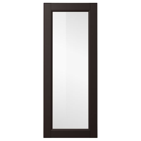 Стеклянная дверь ЛАКСАРБИ, черно-коричневый