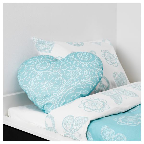 Подушка ВЭНСКАПЛИГ, бирюзовый (45x45 см) - схема-чертеж с размерами