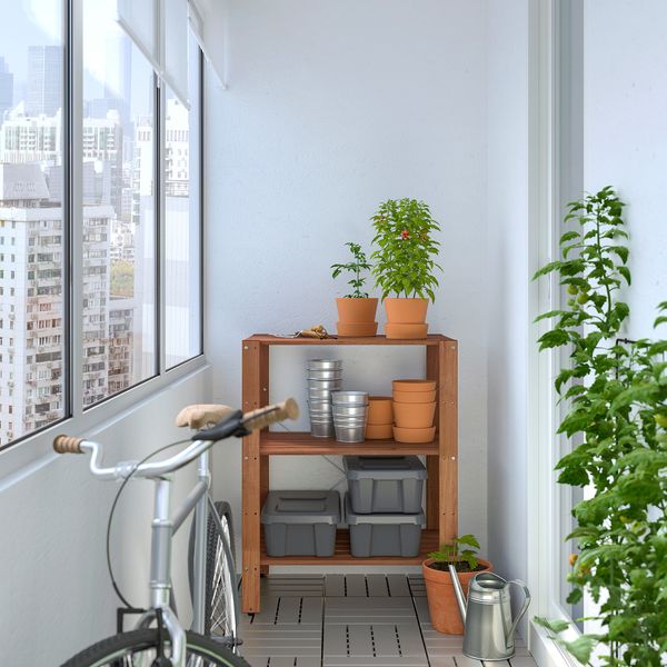 Стеллаж, для сада, 70x50x90 см, коричневая морилка IKEA TORDH ТУРД 993.164.11 - фото 5