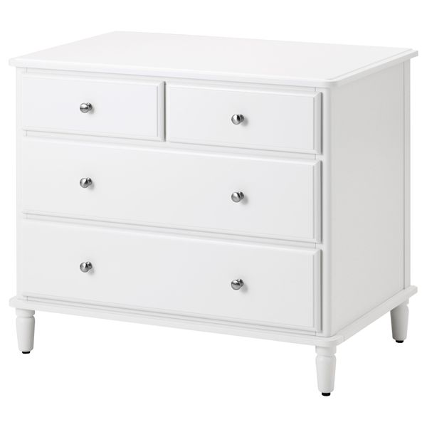 Комод с 4 ящиками, белый, 87x76 см IKEA TYSSEDAL ТИССЕДАЛЬ 803.913.25 - фото 1