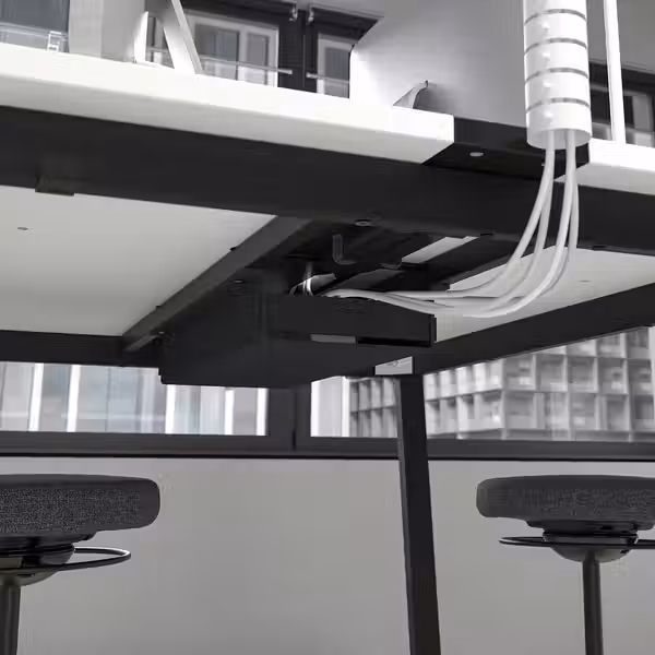 MITTZON МИТТЗОН Конференц-стол - белый/чёрный 120x108x105 см - фото 7