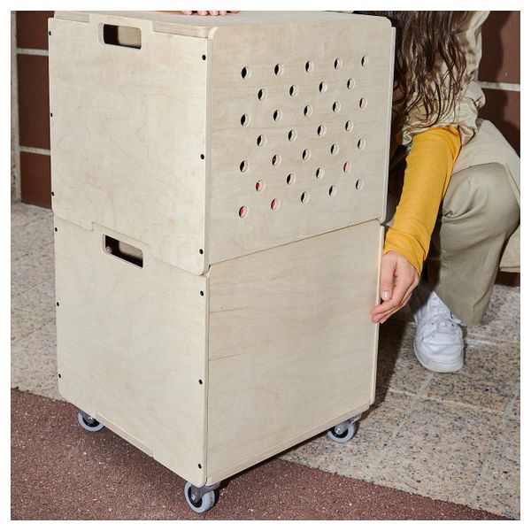 Модуль для хранения, на колесиках, 38x71 см IKEA ОМБЮТЕ 204.466.32 - схема-чертеж с размерами