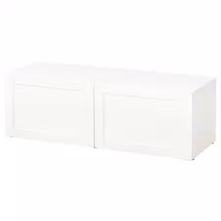 BESTÅ Стеллаж с дверьми - белый/Hanviken белый 120x42x38 см