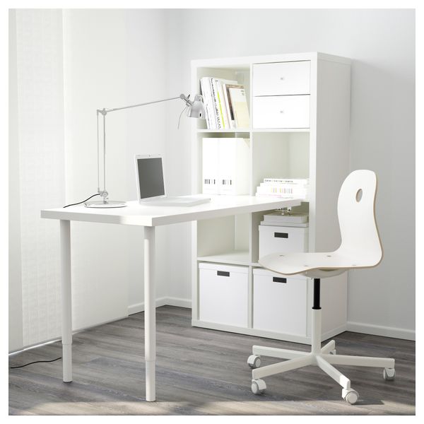 Стол, комбинация КАЛЛАКС, глянцевый, белый (77x147 см) - схема-чертеж с размерами