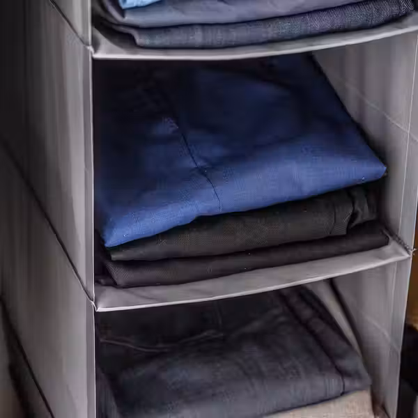 SKUBB Модуль для хранения с 6 отделениями - темно-серый 35x45x125 см - фото 2