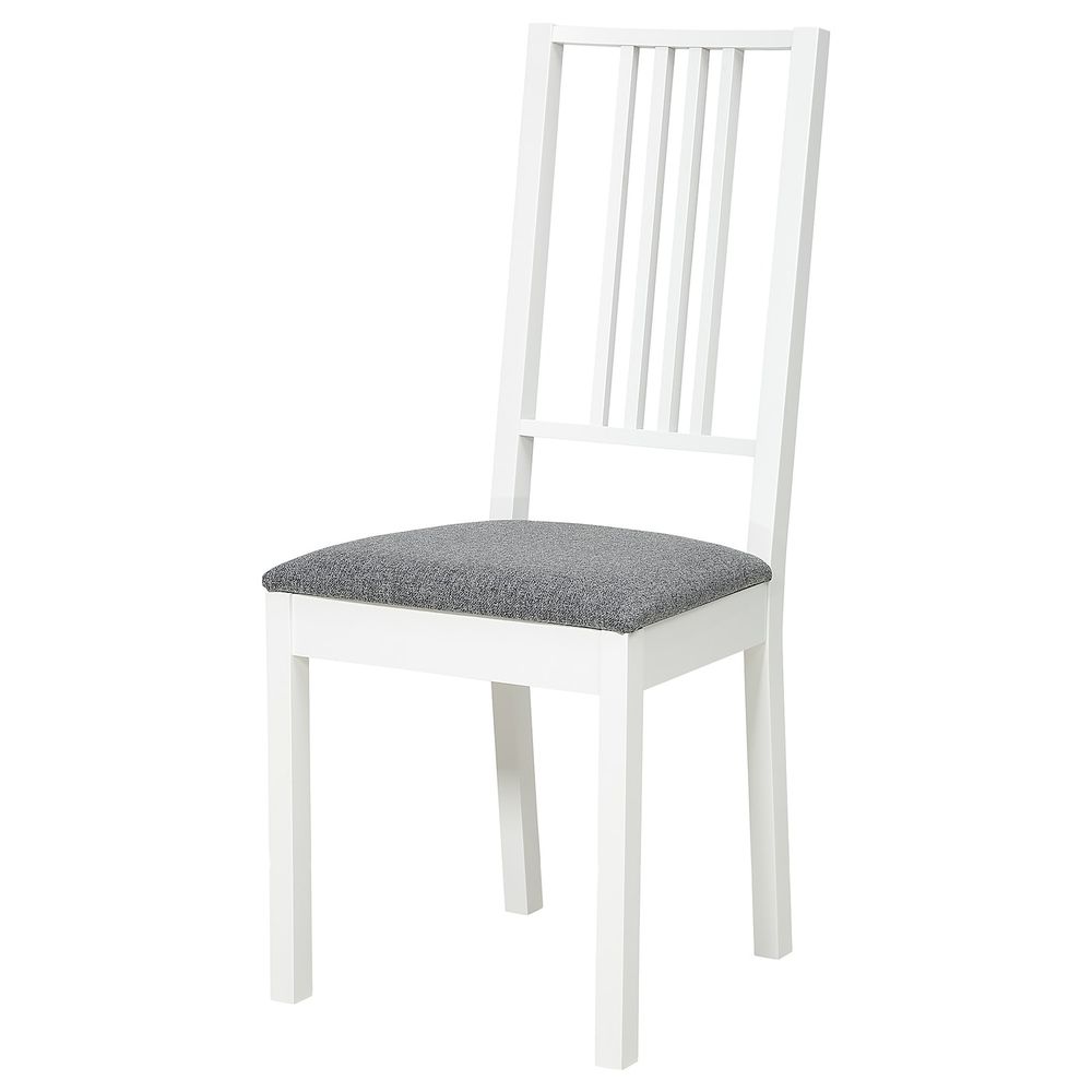 Стул, белый/Гуннаред классический серый IKEA BÖRJE БЁРЬЕ 104.784.40 - фото 1