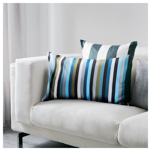 Чехол на подушку ОКЕРМАДД, зеленый/синий (40x65 см) - схема-чертеж с размерами