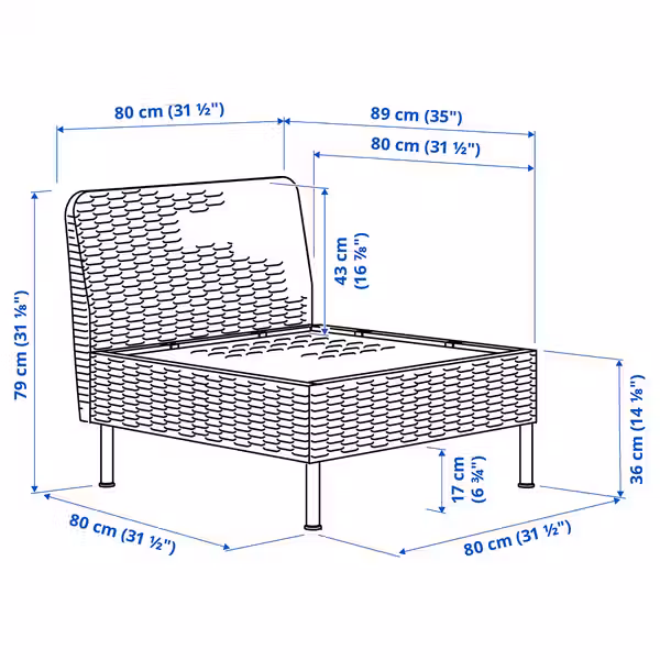 VITTSKÄR ВИТТСКЭР - схема-чертеж с размерами