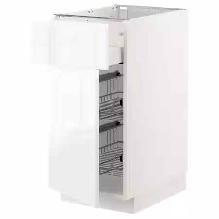 METOD / MAXIMERA Напольн шкаф с пров корз/ящ/дверью