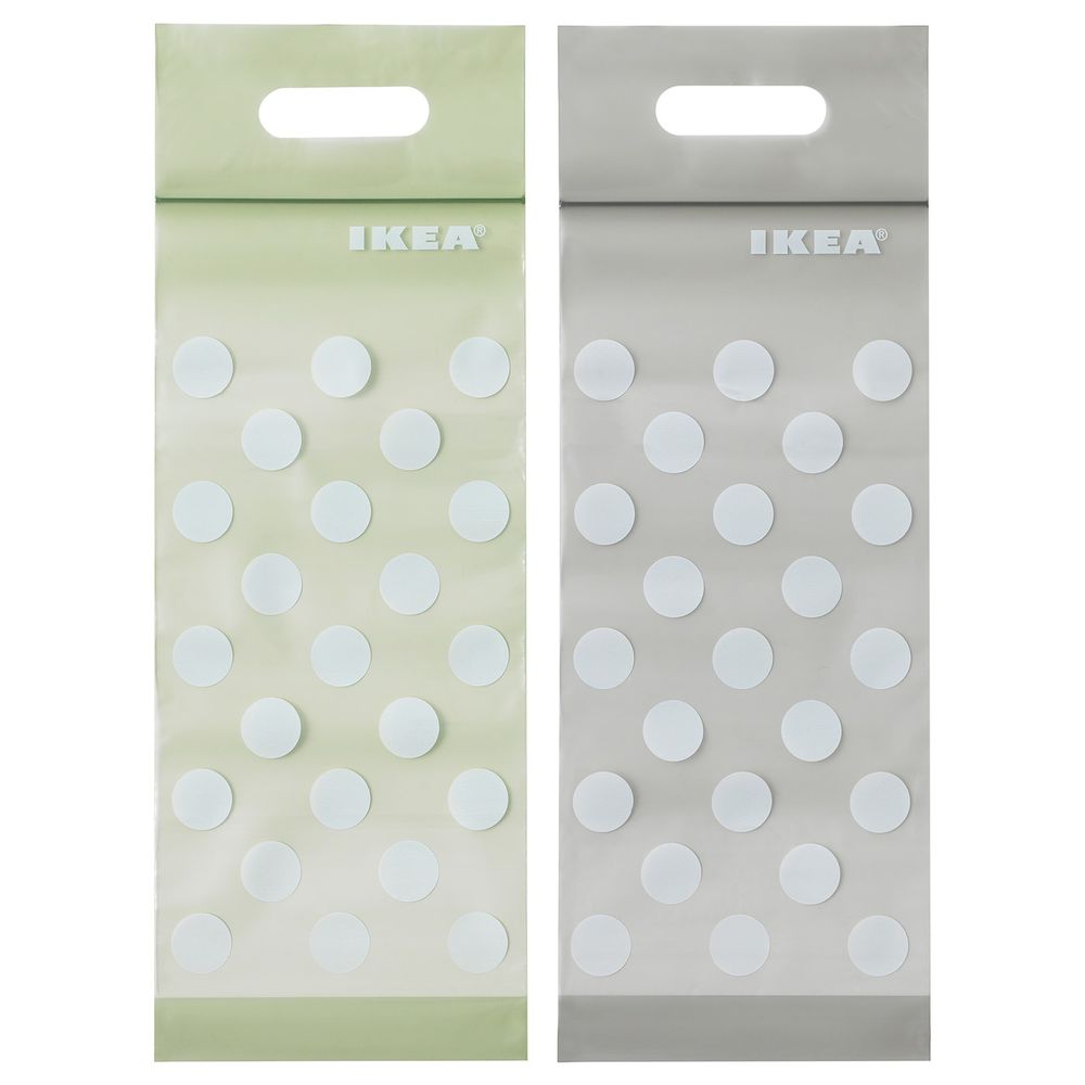 Пакет закрывающийся, зеленый/бежевый IKEA BAMSIG БАМСИГ 004.245.46 - фото 1