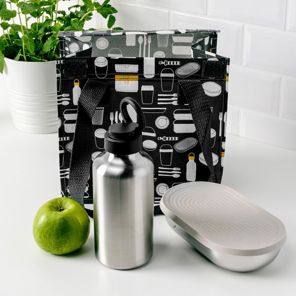 Бутылка для воды, нержавеющая сталь/черный 0.7 л IKEA ENKELSPÅRIG ЭНКЕЛЬСПОРИГ 205.135.32 - фото 4