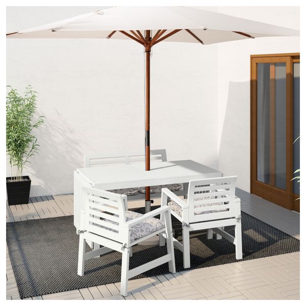 Стол + 2 кресла + скамья, для сада ЭПЛАРО, белый - фото 2